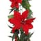 6ft. Red & Green Poinsettia Chain Garland by Ashland®